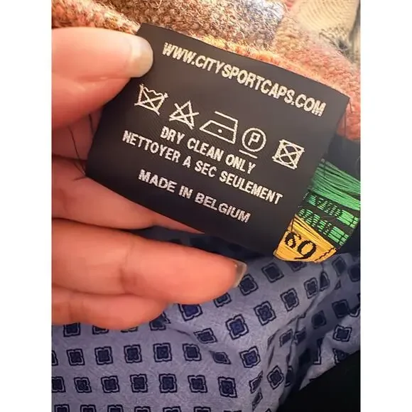 City Sport Belgian Tweed Patchwork Flat Cap Wool Newsboy Hat Size 59 - Picture 2 of 6